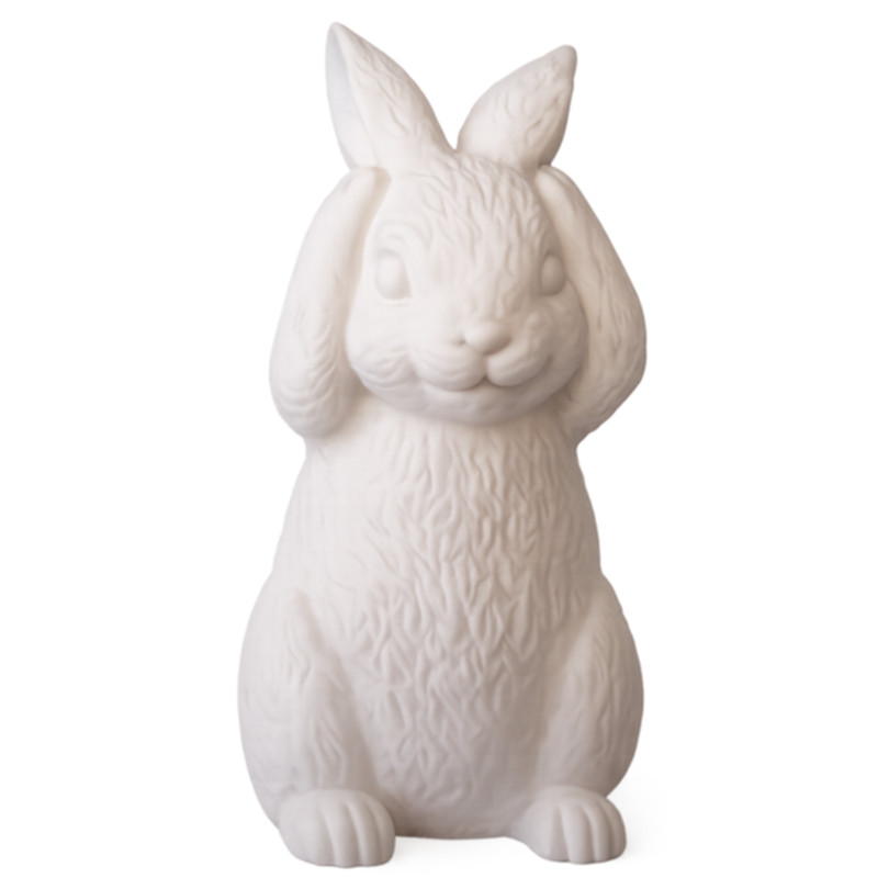 Hase Hobsi HÖR NIX weiß Dekofigur modern Osterdeko